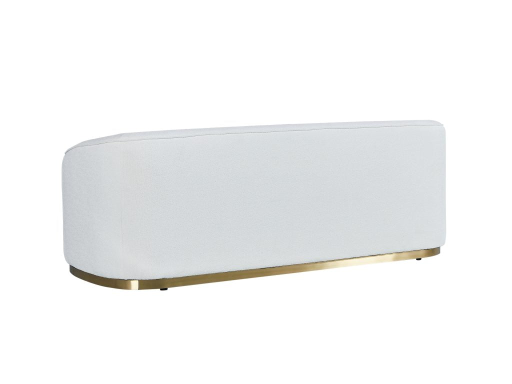 Bellissimo Oro Sofa Gold Base Bertoni Boucle Upholstery